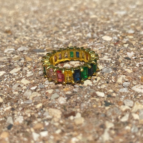 Rainbow Baguette Ring - Picture 11 of 12